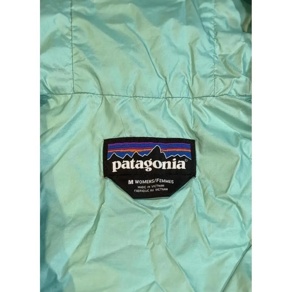 Women's Medium Patagonia Nano Puff 1/2 Zip Bivy Hooded Regen Green Jacket READ!! - Picture 6 of 7